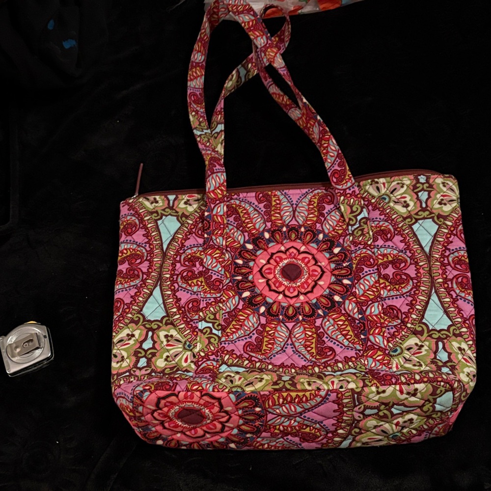 Vera Bradley Pink and Red Patterned Tote